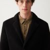 Wool coat with nylon inserts - Image 3