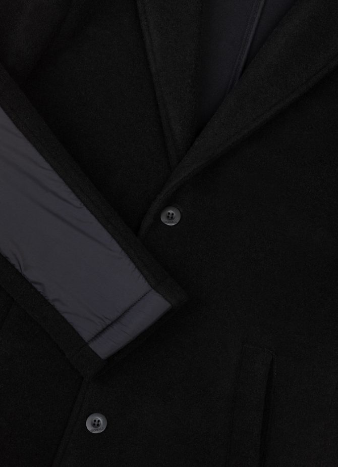 Wool coat with nylon inserts - Image 6