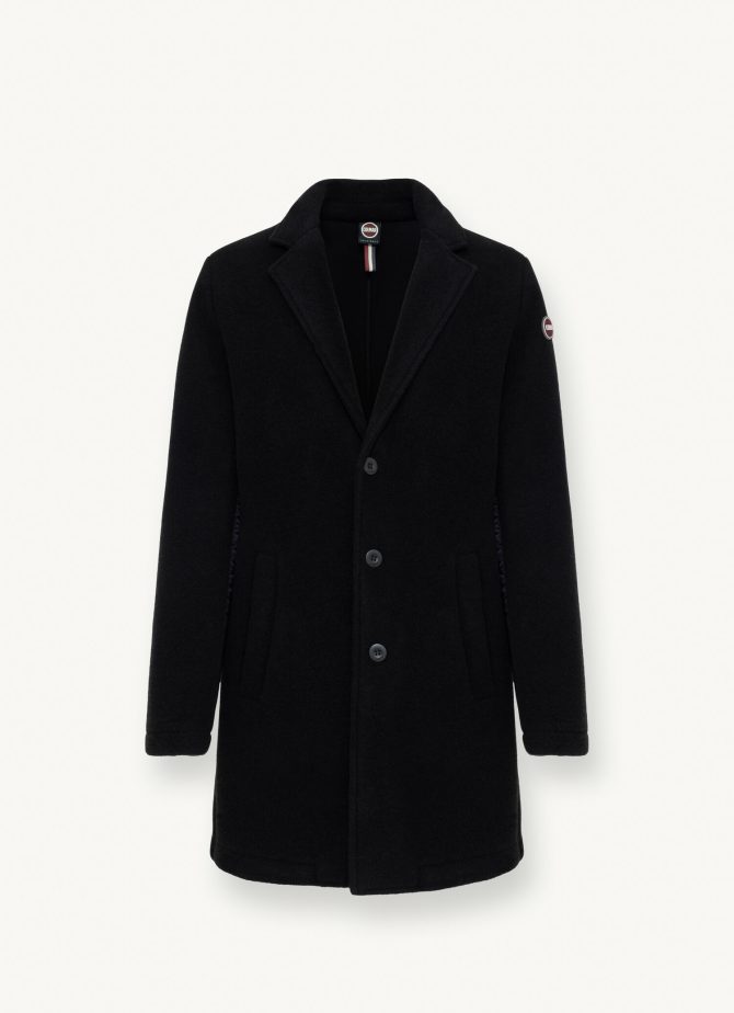 Wool coat with nylon inserts - Image 4