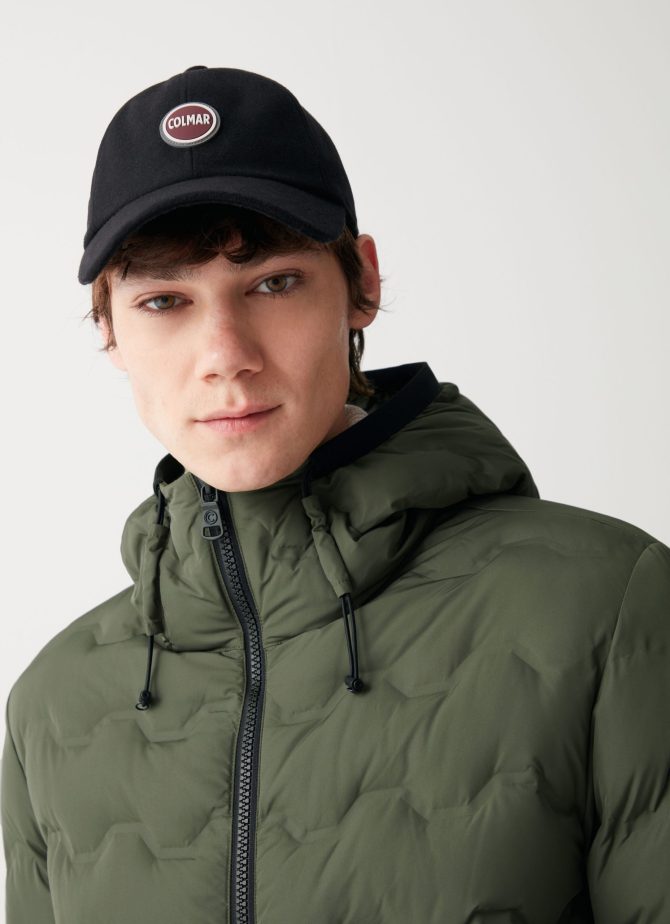Quilted-effect down jacket with hood - Image 3