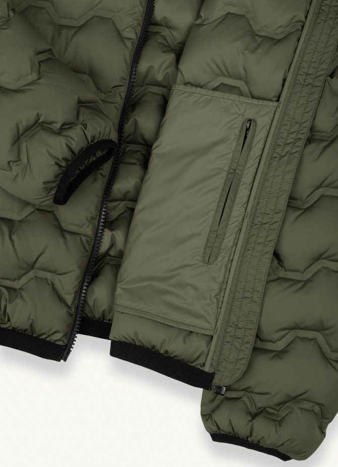Quilted-effect down jacket with hood - Image 6