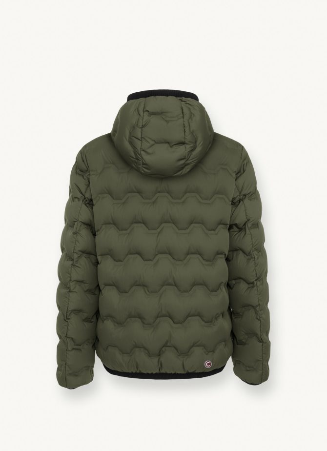 Quilted-effect down jacket with hood - Image 5