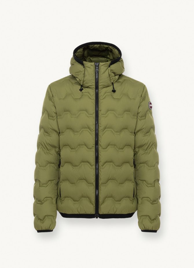 Quilted-effect down jacket with hood - Image 4