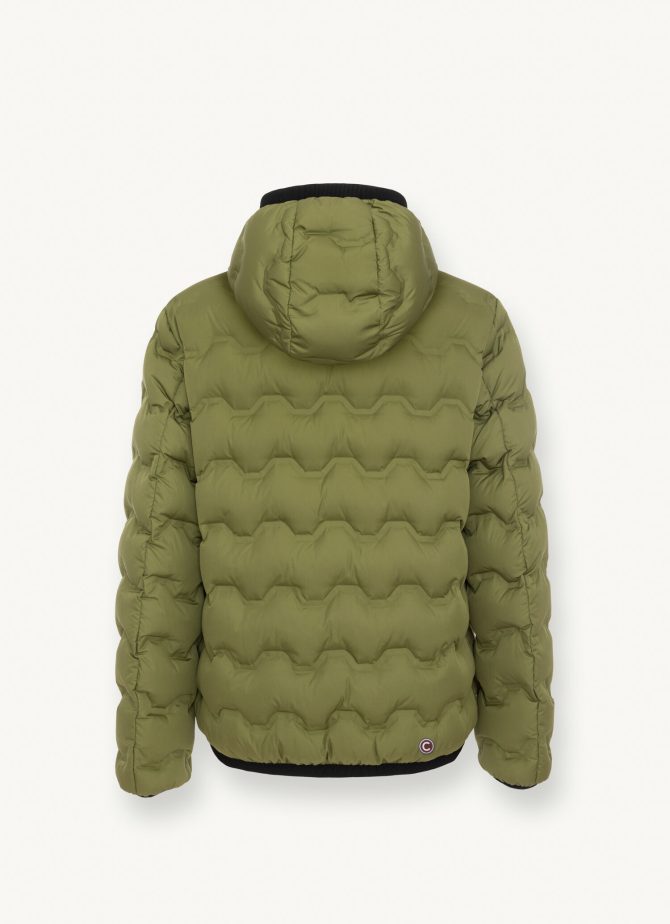 Quilted-effect down jacket with hood - Image 5