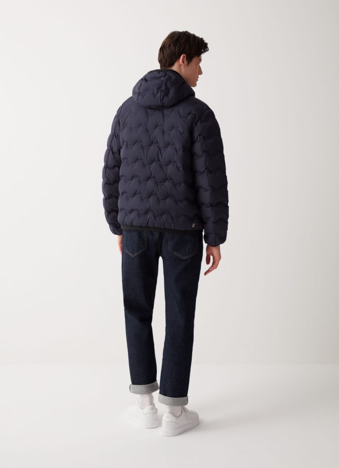 Quilted-effect down jacket with hood - Image 3