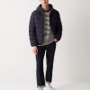 Quilted-effect down jacket with hood