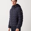 Quilted-effect down jacket with hood - Image 2