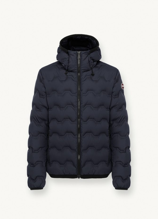 Quilted-effect down jacket with hood - Image 4