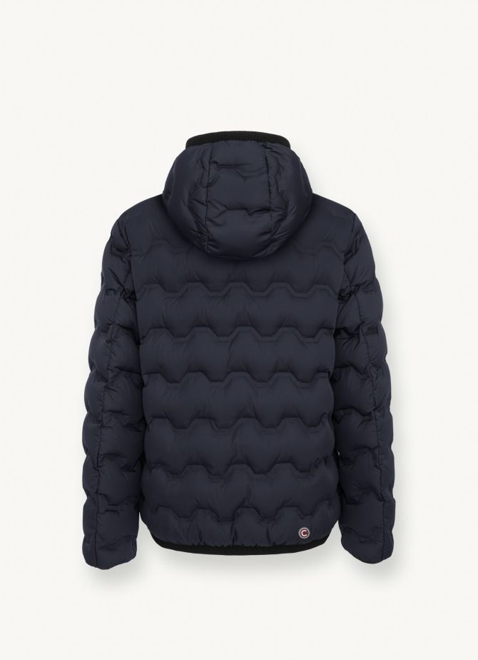 Quilted-effect down jacket with hood - Image 5