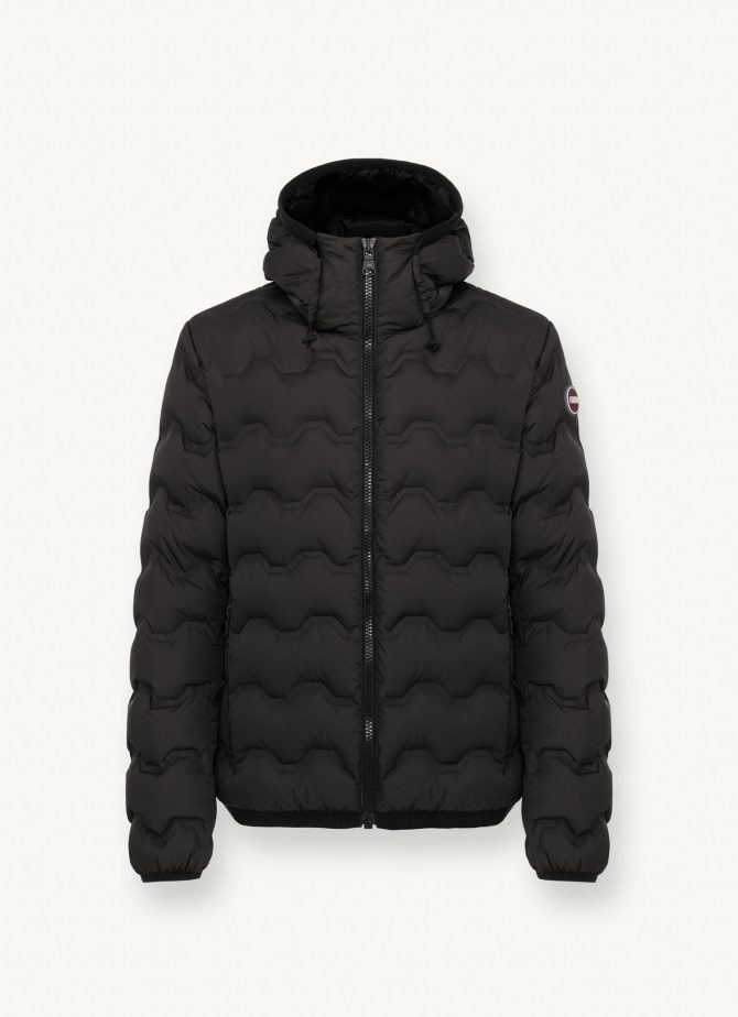 Quilted-effect down jacket with hood - Image 4