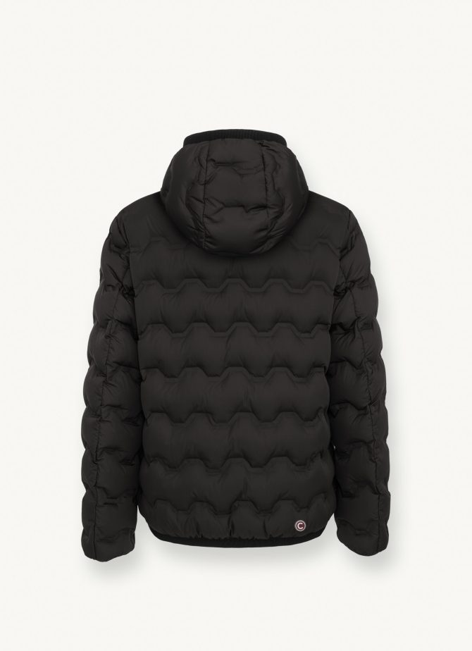 Quilted-effect down jacket with hood - Image 5