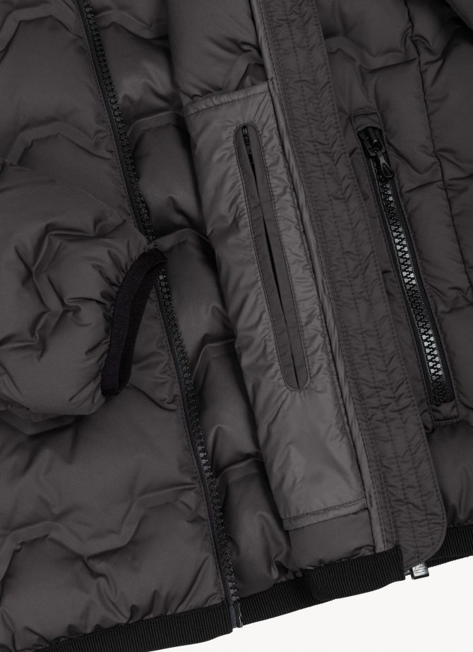 Wavey quilted down jacket with grosgrain band - Image 6