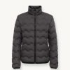 Wavey quilted down jacket with grosgrain band - Image 4