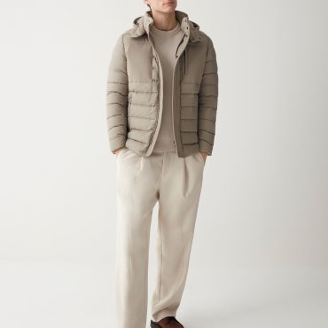 Double-layer fabric down jacket