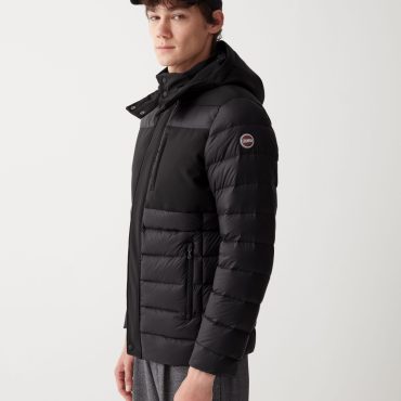 Double-layer fabric down jacket