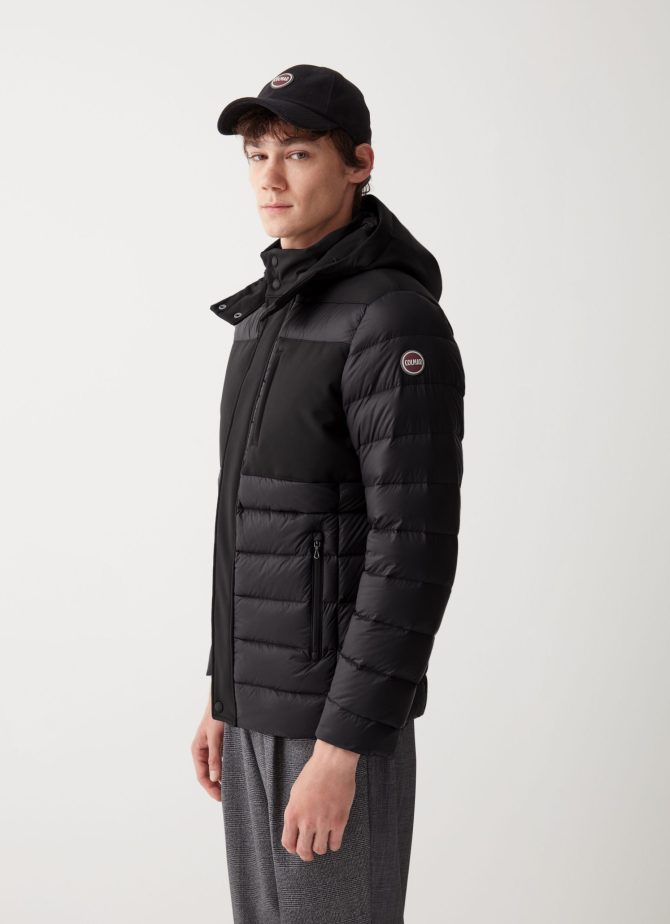 Double-layer fabric down jacket
