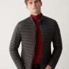 Autumn biker down jacket with drawstring at the bottom - Image 2