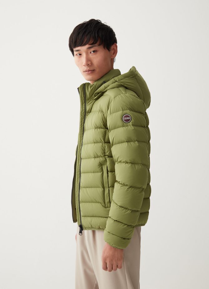 Opaque stretch down jacket with detachable hood - Image 2