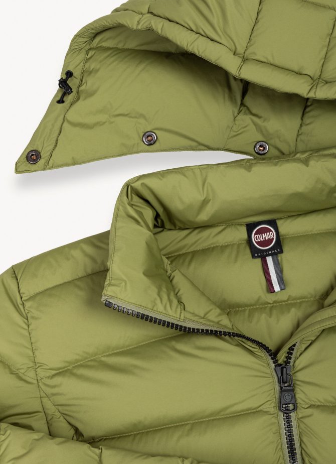 Opaque stretch down jacket with detachable hood - Image 6