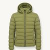 Opaque stretch down jacket with detachable hood - Image 4