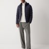 Opaque stretch down jacket with detachable hood - Image 3