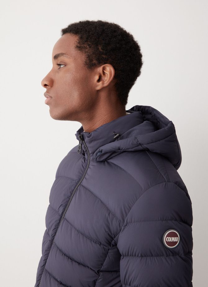Opaque stretch down jacket with detachable hood - Image 2