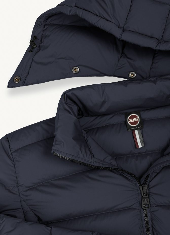Opaque stretch down jacket with detachable hood - Image 6