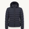 Opaque stretch down jacket with detachable hood - Image 4