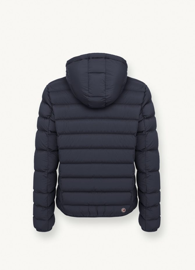 Opaque stretch down jacket with detachable hood - Image 5