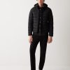 Opaque stretch down jacket with detachable hood - Image 2