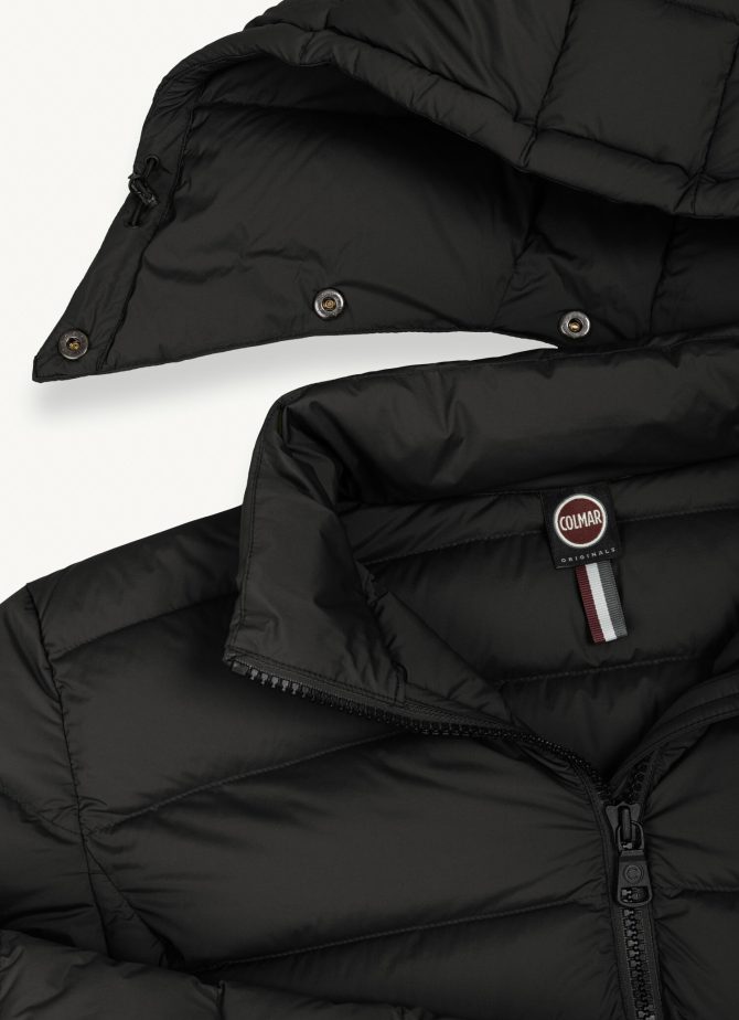Opaque stretch down jacket with detachable hood - Image 6