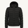 Opaque stretch down jacket with detachable hood - Image 4