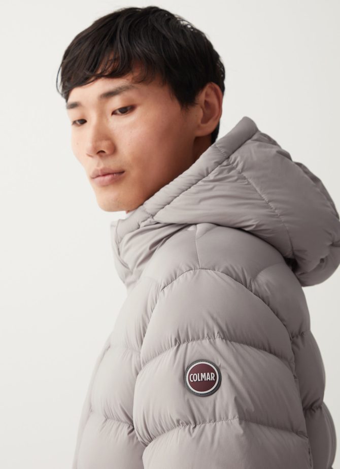 Stretch matt maxi jacket with hood - Image 3