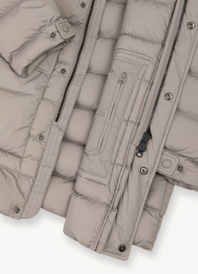 Stretch matt maxi jacket with hood - Image 6