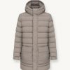 Stretch matt maxi jacket with hood - Image 4