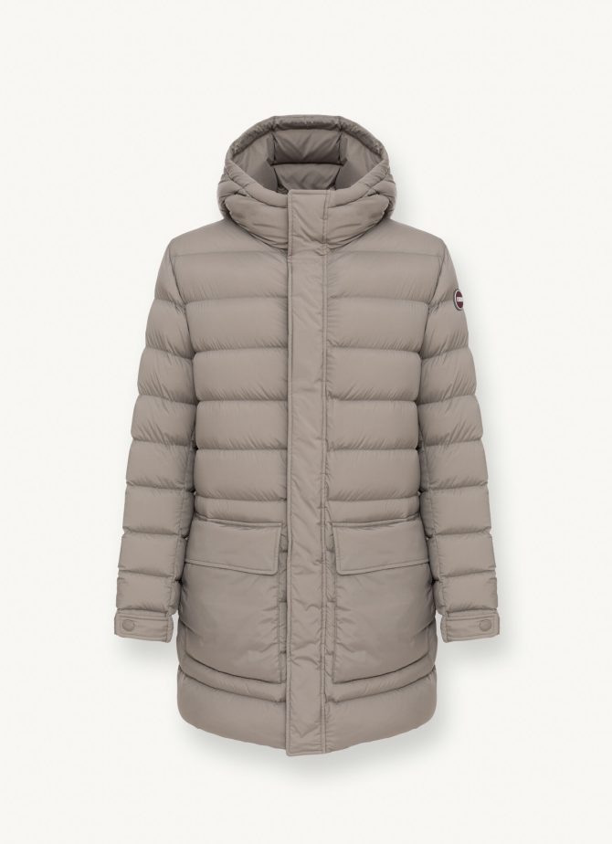 Stretch matt maxi jacket with hood - Image 4