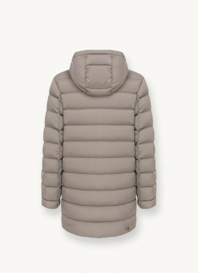 Stretch matt maxi jacket with hood - Image 5