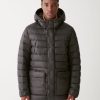 Sporty hooded down jacket