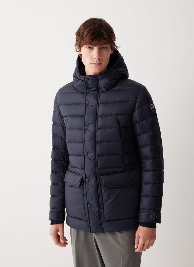 Sporty hooded down jacket