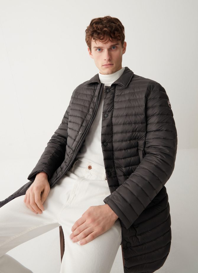 Reversible down jacket with shirt collar - Image 3