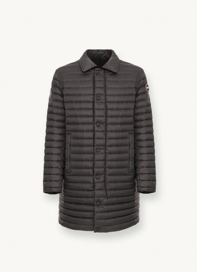 Reversible down jacket with shirt collar - Image 4