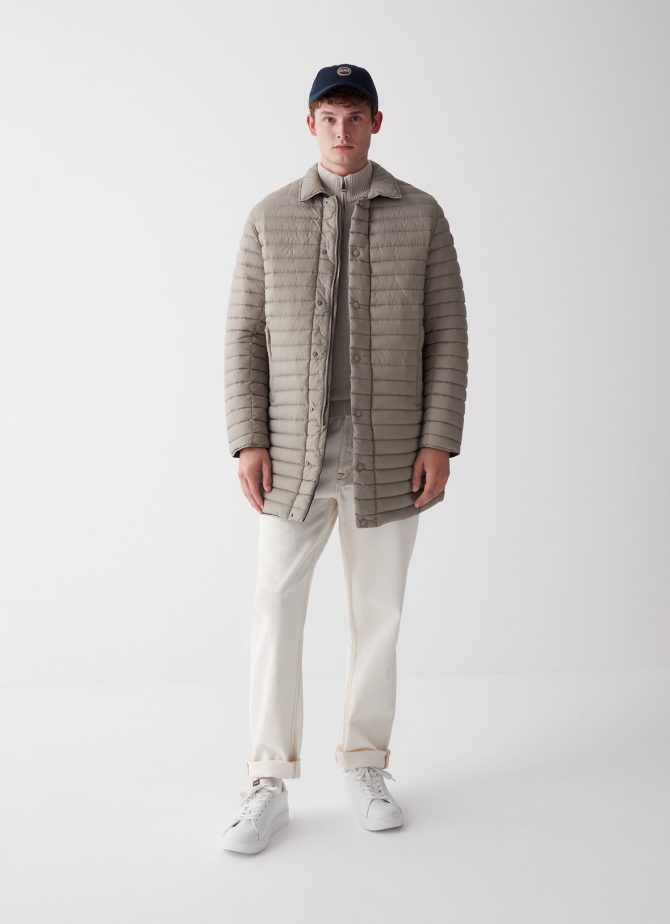 Reversible down jacket with shirt collar - Image 3