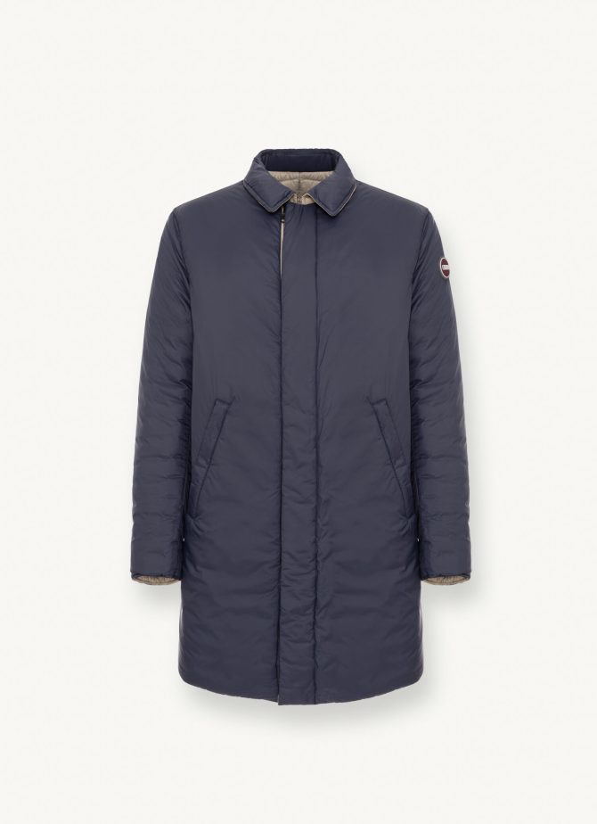 Reversible down jacket with shirt collar - Image 6