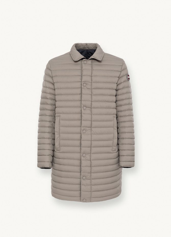 Reversible down jacket with shirt collar - Image 4