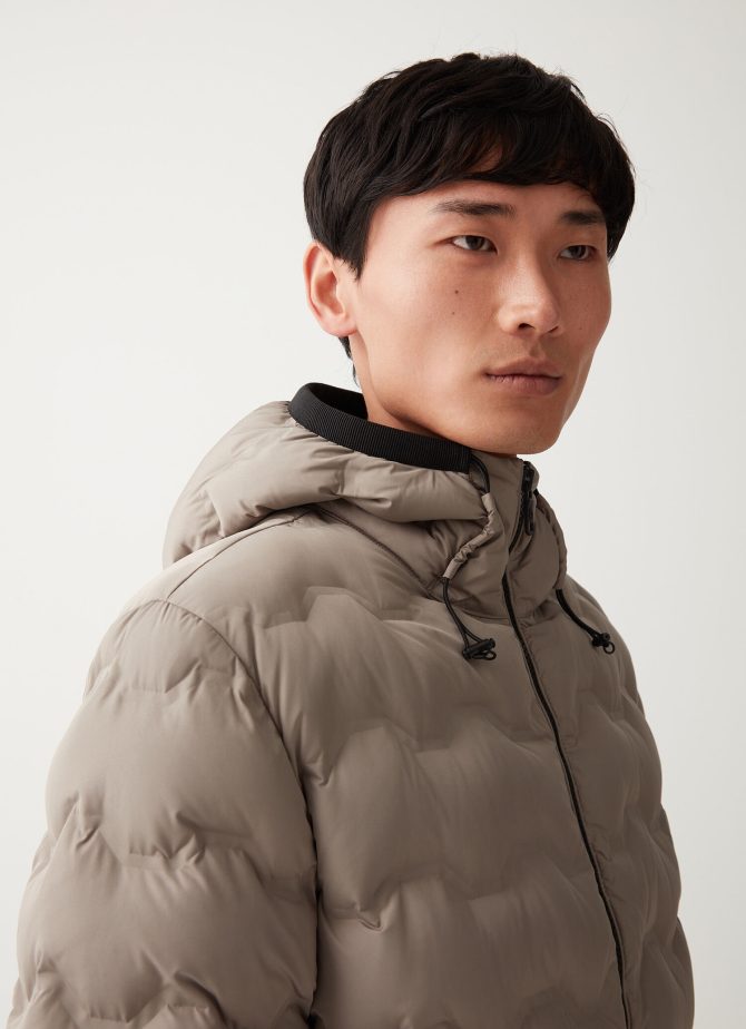 Quilted-effect down jacket - Image 3