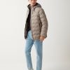 Quilted-effect down jacket