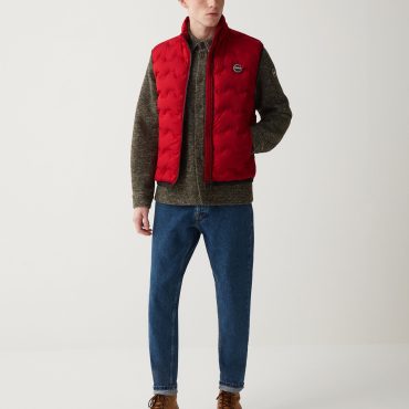 Quilted effect down waistcoat