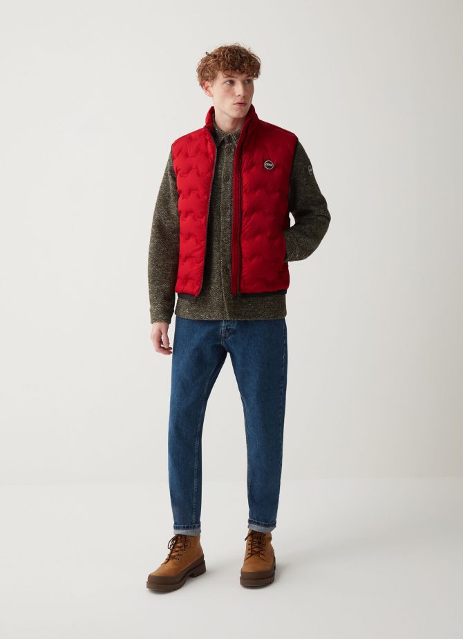 Quilted effect down waistcoat