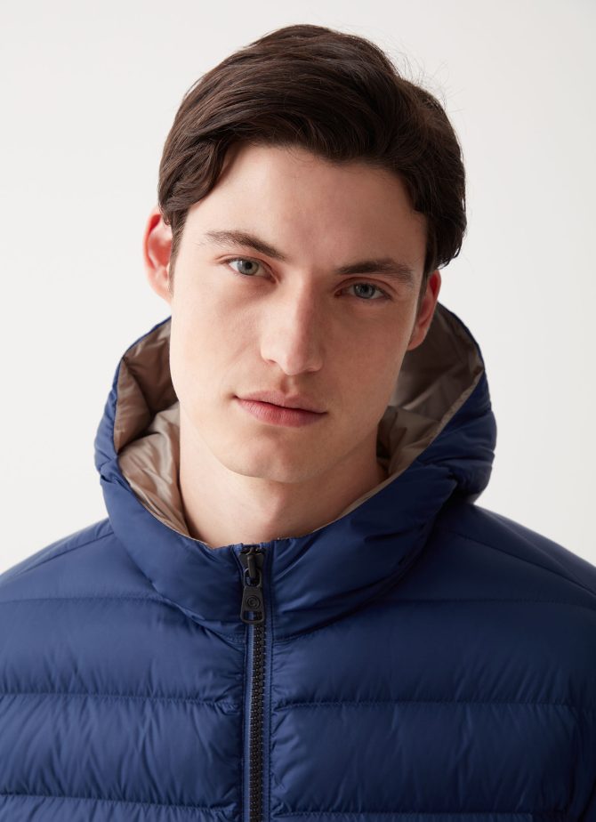 Sporty down jacket with fixed hood - Image 2