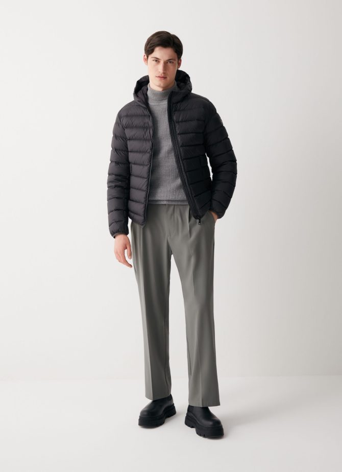 Sporty down jacket with fixed hood - Image 2